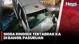 Mobil Tertabrak Kereta Api di Pasuruan, Terpental hingga Masuk Parit