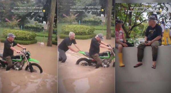 Viral Kepala IKN Basuki Hadimuljono Asyik Motoran Terjang Banjir, Endingnya Didorong Viral Kepala IKN Basuki Hadimuljono Asyik Motoran Terjang Banjir, Endingnya Didorong