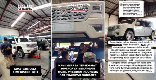 Viral Mobil Maung Garuda yang Dipakai Prabowo Servis Kaki-Kaki, Netizen Bingung Padahal Masih Baru