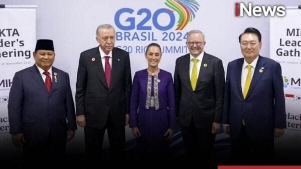 Presiden Prabowo Bertemu dan Foto Bersama Para Pemimpin MIKTA di Sela KTT G20 Brasil