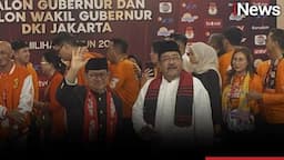 Tiba di Arena Debat Ketiga Pilgub Jakarta, Pramono-Rano Disambut Yel-yel Pendukung