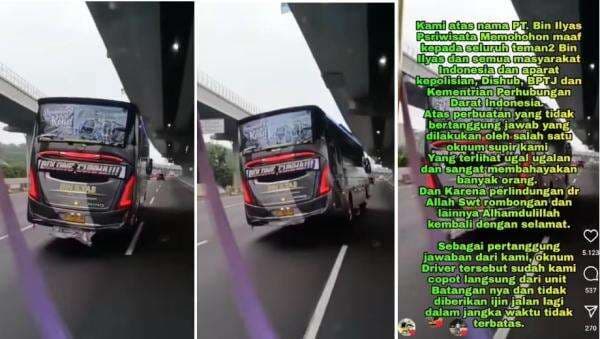 Viral Sopir Bus Ugal-ugalan di Tol Jakarta-Cikampek, Endingnya Sopir Nangis Viral Sopir Bus Ugal-ugalan di Tol Jakarta-Cikampek, Endingnya Sopir Nangis
