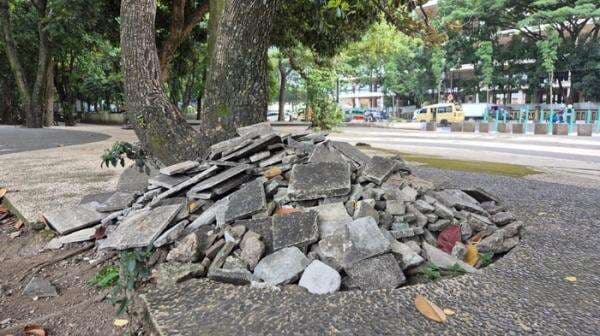 Taman Tegallega Rusak Gegara Pemburu Koin Jagat