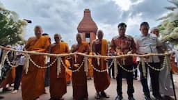 Hadirkan Suasana Kerajaan Sriwijaya dan Majapahit, 108 Bikkhu Resmikan Vihara Sukjai Sailendra Medan