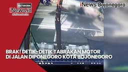 Brak! Rekaman CCTV Detik-Detik Tabrakan Motor di Jalan Diponegoro Kota Bojonegoro