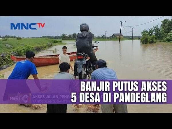 Akses Jalan Penghubung Antardesa di Pandeglang Terputus Imbas Sungai Cilemer Meluap  