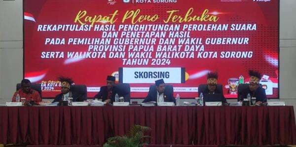 KPU Kota Sorong Gelar Rapat Pleno Terbuka Rekapitulasi Suara Pilkada 2024