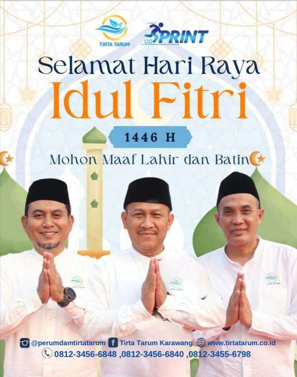Kinerja Perumdam Tirta Tarum Karawang Moncer di Bulan Ramadan, Dirut: Selamat Hari Raya Idul Fitri Kinerja Perumdam Tirta Tarum Karawang Moncer di Bulan Ramadan, Dirut: Selamat Hari Raya Idul Fitri