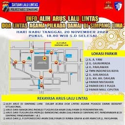 Info, Ada Pengalihan Arus Saat Doa Bersama Lintas Agama Bareng Gus Iqdam di Simpang Lima