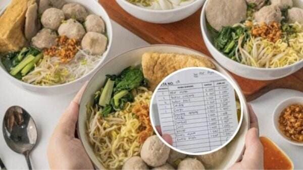 Agak Lain! Tempat Makan Mie Ayam Bakso Ini Punya Rincian Harga yang Bikin Melongo