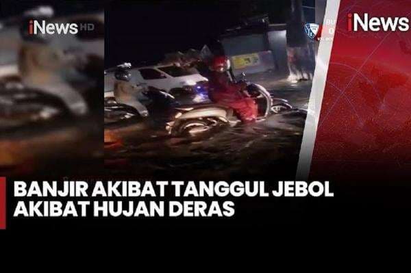 Banjir Bandang di Cianjur akibat Tanggul Sungai Jebol, Akses Jalan Lumpuh Banjir Bandang di Cianjur akibat Tanggul Sungai Jebol, Akses Jalan Lumpuh