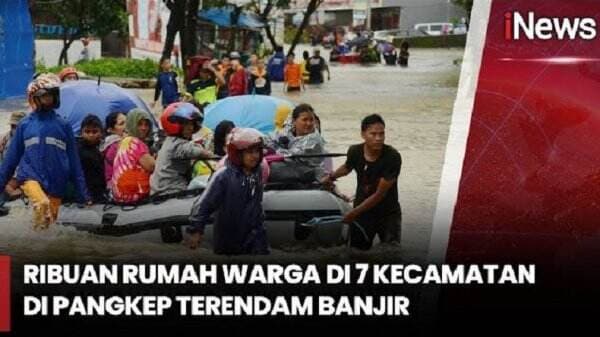 Banjir Kepung Pangkep, Jalan Trans Sulawesi Makassar-Parepare Lumpuh Total