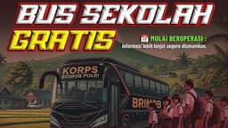 Batalyon D Pelopor Satbrimob Polda Jabar dan Dishubkominfo Tasikmalaya Luncurkan Bus Sekolah Gratis