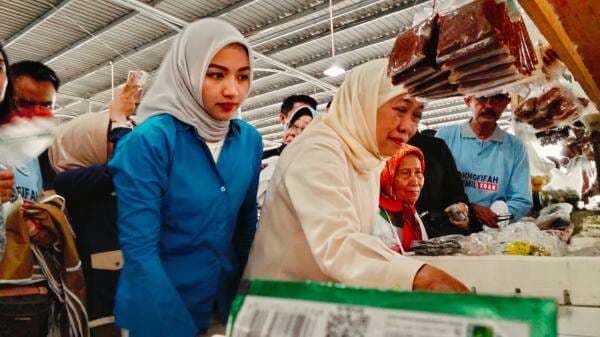 Hidupkan Pasar Nambangan, Khofifah Berencana Bangun Jembatan Penyeberangan