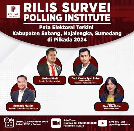 Survei Polling Institute: Elektabilitas Cakada KIM Plus Obok-obok Basis Banteng di Jawa Barat