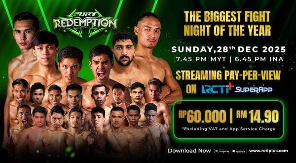FURY REDEMPTION: 11 Laga Kebangkitan, Penutup Tahun Paling Panas! Live di RCTI+ FURY REDEMPTION: 11 Laga Kebangkitan, Penutup Tahun Paling Panas! Live di RCTI+