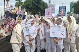 Peringati Hari Aids Sedunia, Ratusan Pelajar SMK Citra Medika Magelang Bagikan Minuman Herbal