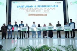 Pengukuhan Pengurus Bazma RU IV Cilacap Ditandai dengan Santunan Pemberdayaan Rp303 Juta 