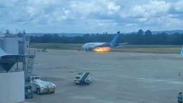 Pesawat Trigana Air Keluarkan Api Saat di Bandara Sentani, 4 Terluka