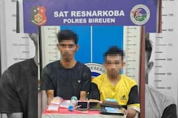 Polres Bireuen Tangkap Dua Pengedar Sabu, Sejumlah Barang Bukti Diamankan