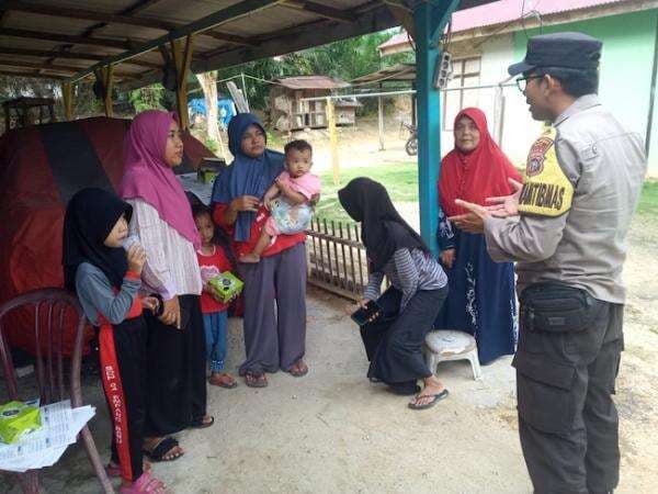 Jelang Pencoblosan, Polsek Lubuk Dalam Gencar Imbau Warga Jaga Kerukunan