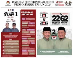 Bentuk Sosialisasi, KPU Kabupaten Probolinggo Mulai Sebar Flyer Pasangan Cabup-Cawabup