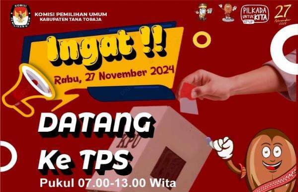 Jangan Lupa Salurkan Hak Pilih Anda di TPS, Batas Akhir Pengurusan DPTb Hingga 20 November 2024