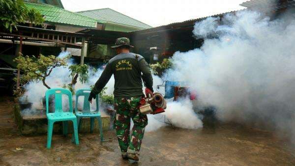 TNI Korem Lilawangsa Fogging Cegah DBD