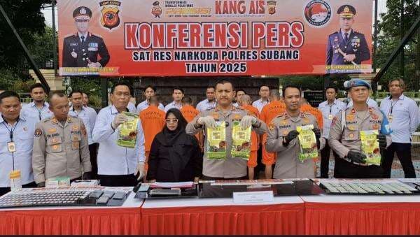 Polres Subang Ungkap Kasus Narkoba dengan BB 5 Kilogram Sabu, Terbesar se-Jabar di Awal 2025