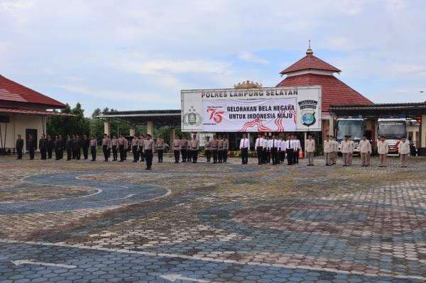 Peringati Hari Bela Negara ke 76 Polres Lampung Selatan jadikan Motivasi dalam tugas