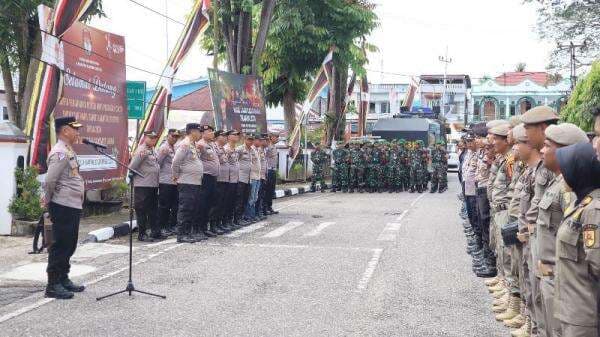 Pengamanan Rapat Umum Paslon No.mor 2 di Kuansing Berjalan Lancar