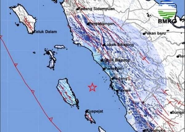 Gempa Besar M5,0 Pariaman Sumbar Dirasakan hingga Kepulauan Mentawai