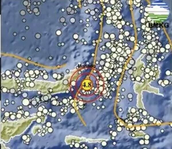 Gempa Berkekuatan M4,8 Guncang Sulut, Tak Berpotensi Tsunami