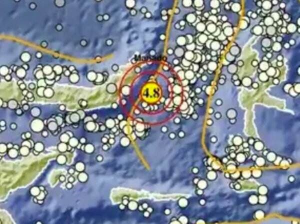 Gempa M4,8 Guncang Ratahan Minahasa Tenggara Sulut