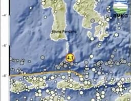 Breaking News! Gempa Dangkal M4,1 Guncang Selayar Sulsel