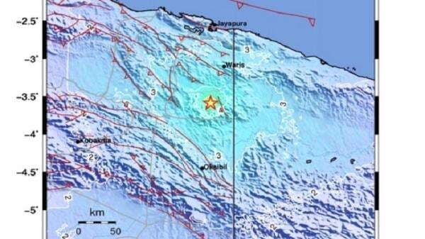 Gempa Bumi Magnitudo 5,2 Guncang Keerom Papua, Kedalaman 10 Km Gempa Bumi Magnitudo 5,2 Guncang Keerom Papua, Kedalaman 10 Km
