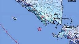 Gempa Hari Ini M5,3 Guncang Tanggamus Lampung