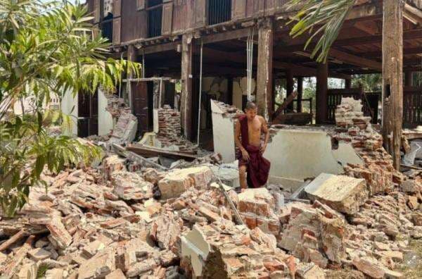 Gempa M7,7 Myanmar Bertitik Pusat di Darat Kedalaman 10 Km, Banyak Bangunan Roboh Gempa M7,7 Myanmar Bertitik Pusat di Darat Kedalaman 10 Km, Banyak Bangunan Roboh