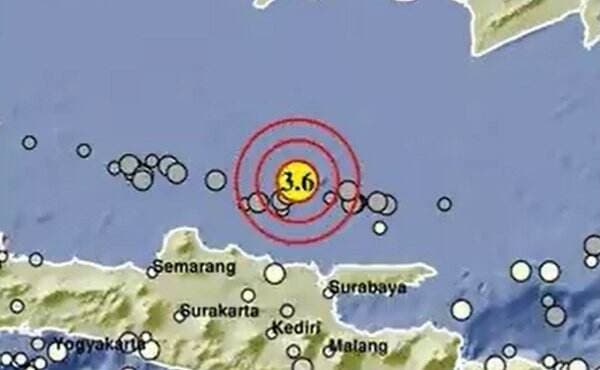 Gempa M3,6 Guncang Tuban Dini Hari Ini