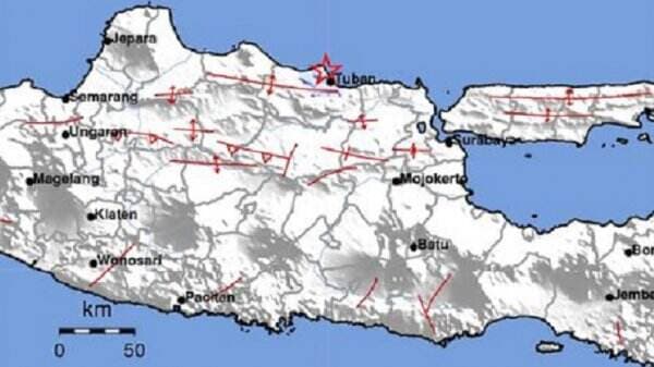 Gempa Hari Ini Magnitudo 3,3 Guncang Tuban, Berpusat di Darat