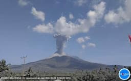 Sore Ini, Gunung Lewotobi Laki-Laki 2 Kali Erupsi Beruntun Luncurkan Abu 1.200 Meter