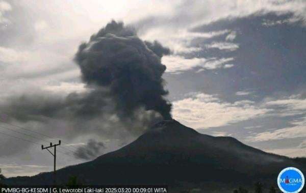 Gunung Lewotobi Laki-Laki Meletus, Masyarakat Diimbau Hindari Radius 7 Km Gunung Lewotobi Laki-Laki Meletus, Masyarakat Diimbau Hindari Radius 7 Km