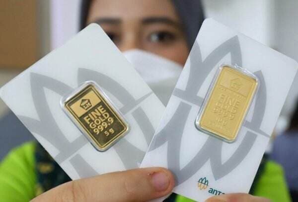 Harga Emas Akhir Pekan Turun Jadi Rp1.539.000/Gram