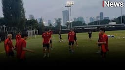 Squad Jepang Lakukan Latihan di Lapangan A SUGBK Jelang Laga Lawan Indonesia