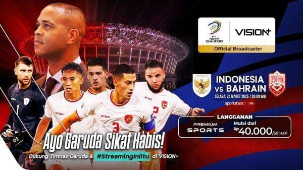 Cara Nonton Live Streaming Timnas Indonesia Vs Bahrain di Kualifikasi Piala Dunia 2026 Cara Nonton Live Streaming Timnas Indonesia Vs Bahrain di Kualifikasi Piala Dunia 2026