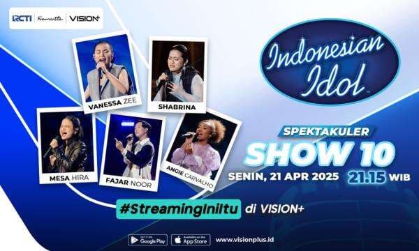 Ini Finalis Top 5 Indonesian Idol Season XIII, Cek Streaming di VISION+ Ini Finalis Top 5 Indonesian Idol Season XIII, Cek Streaming di VISION+