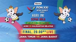 Jadwal Siaran Langsung Final Sepakbola PON XXI Aceh-Sumut 2024: Jawa Barat vs Jawa Timur, Live di iNews