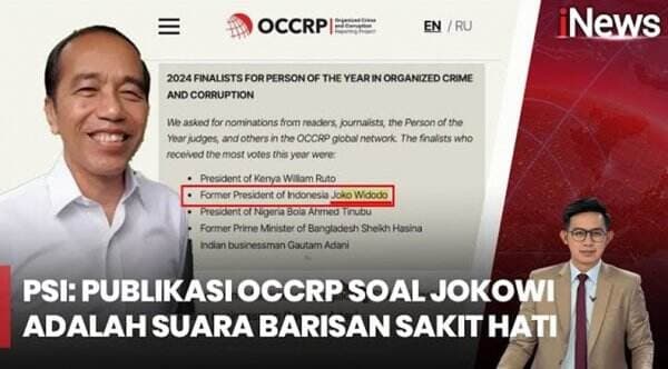 PSI soal Jokowi Masuk Nominasi Tokoh Korup 2024 Versi OCCRP: Suara Barisan Sakit Hati