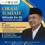 Jusuf Kalla Siap Berikan Orasi Ilmiah pada Wisuda ke-25 Universitas Darunnajah