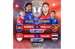 Saksikan Kamboja Vs Timor Leste di Piala AFF 2024 Sore Ini, Live inews